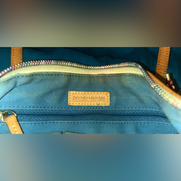Dooney & Bourke Y2K Rainbow Zipper Signature Logo Monogram Satchel Handbag - Picture 13 of 16
